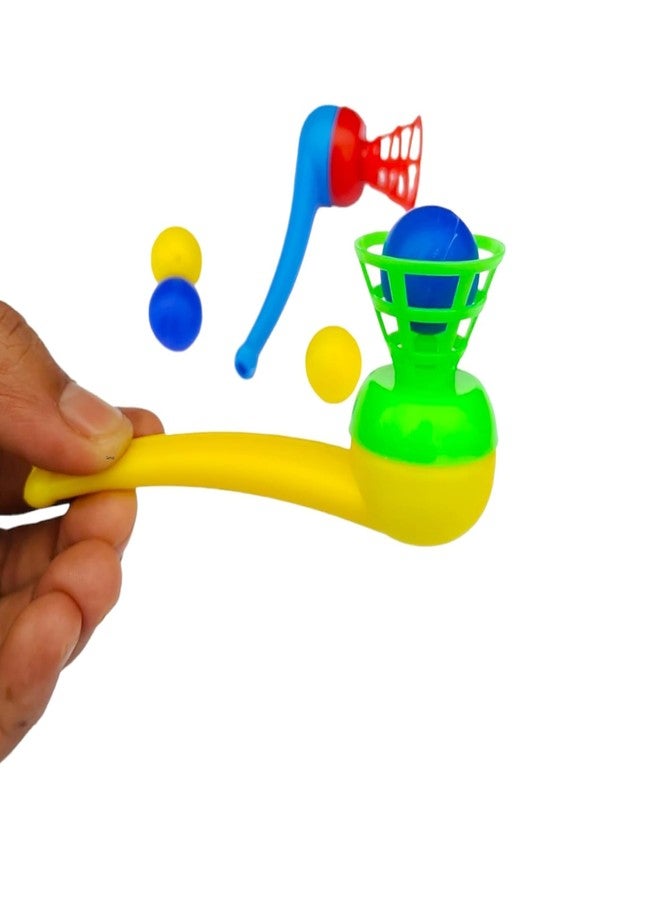 ROSEFAIR Floating Ball Blow Pipe Set, Party Game Balance Toy with 2 Balls, Magic Blowing Game for Kids and Adults - Multicolor - Image 3
